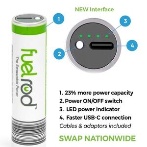 FuelRod Portable Charger with Cable